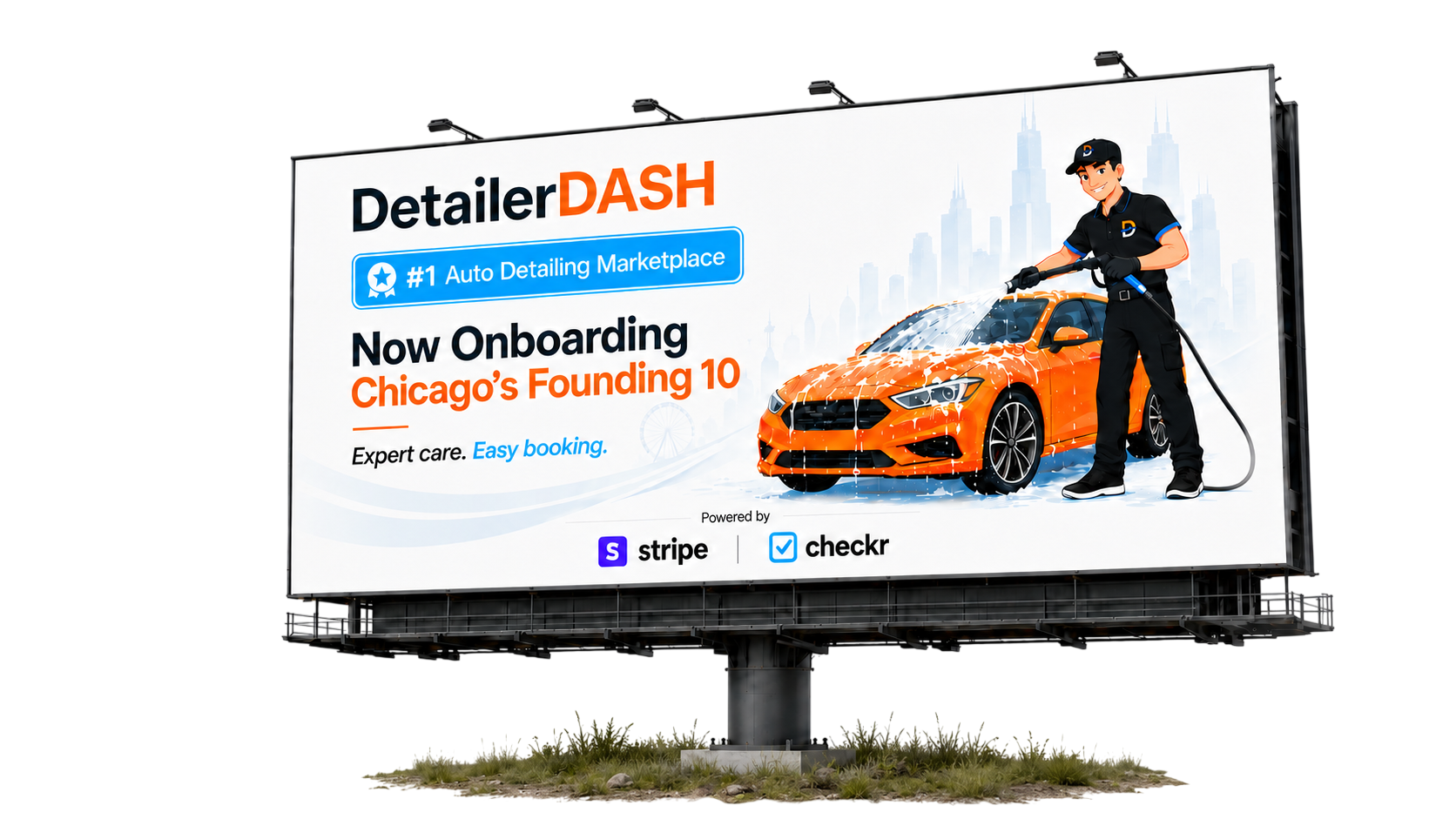 DetailerDASH pro washing a car
